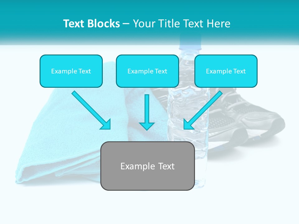 A Pair Of Running Shoes And A Water Bottle On A White Background PowerPoint Template