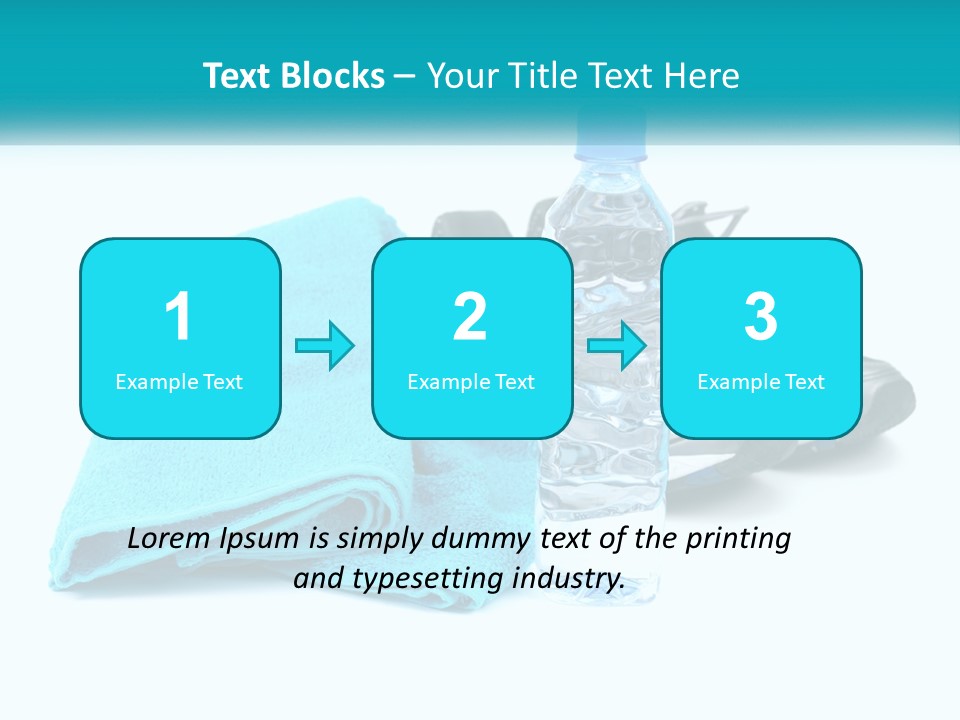 A Pair Of Running Shoes And A Water Bottle On A White Background PowerPoint Template