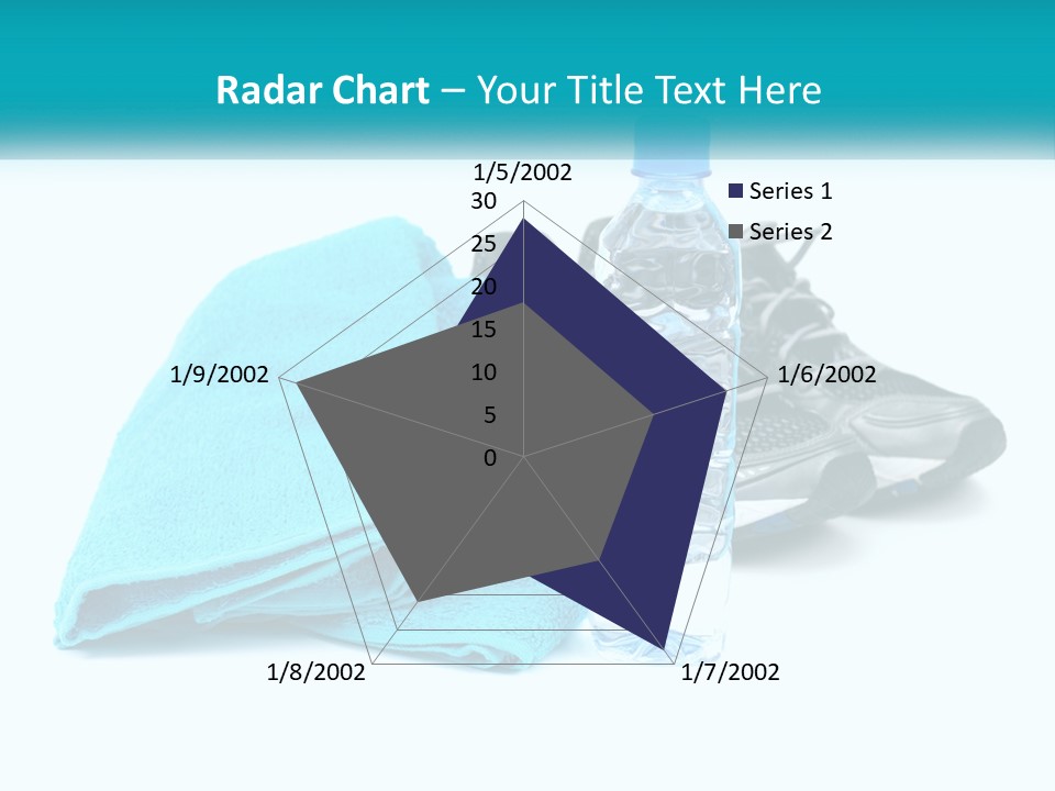 A Pair Of Running Shoes And A Water Bottle On A White Background PowerPoint Template
