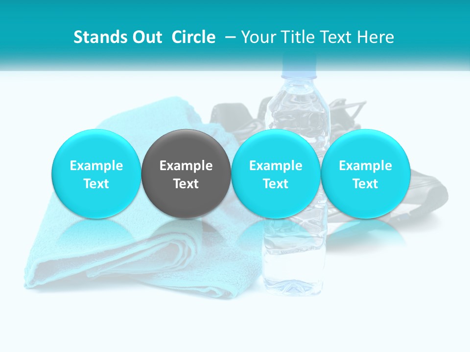 A Pair Of Running Shoes And A Water Bottle On A White Background PowerPoint Template