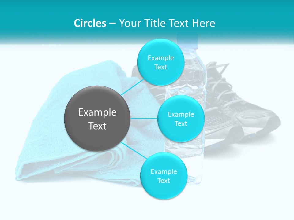 A Pair Of Running Shoes And A Water Bottle On A White Background PowerPoint Template