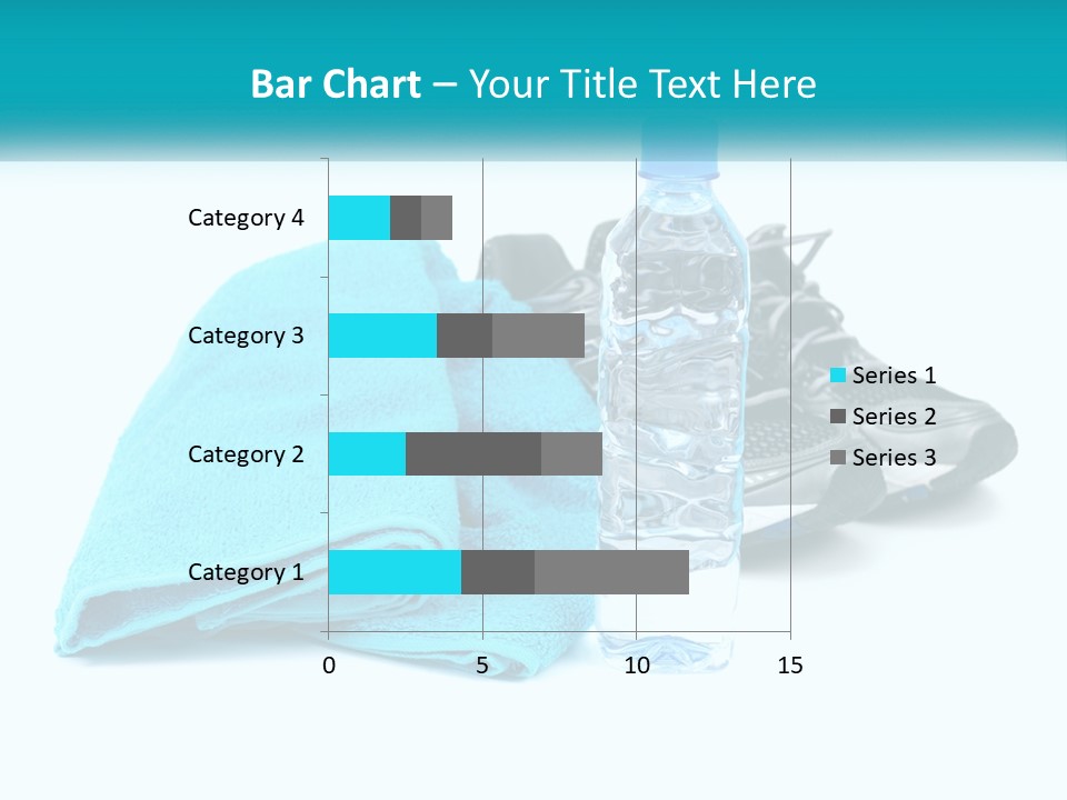 A Pair Of Running Shoes And A Water Bottle On A White Background PowerPoint Template