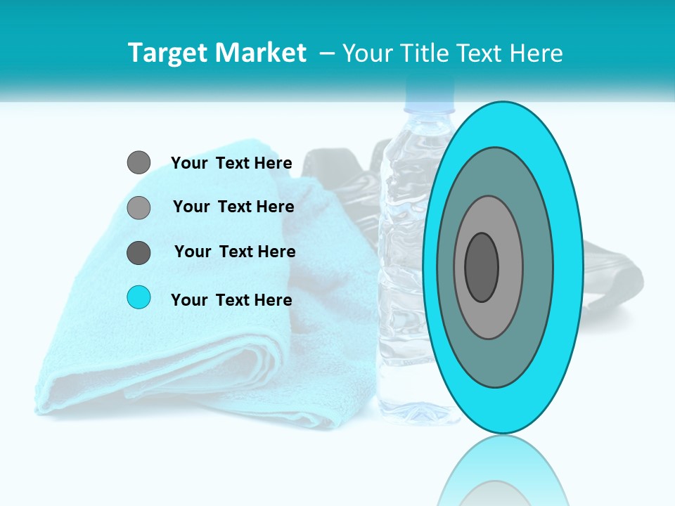 A Pair Of Running Shoes And A Water Bottle On A White Background PowerPoint Template