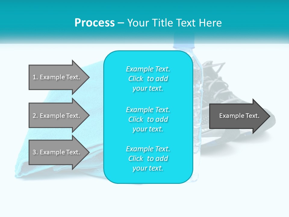 A Pair Of Running Shoes And A Water Bottle On A White Background PowerPoint Template