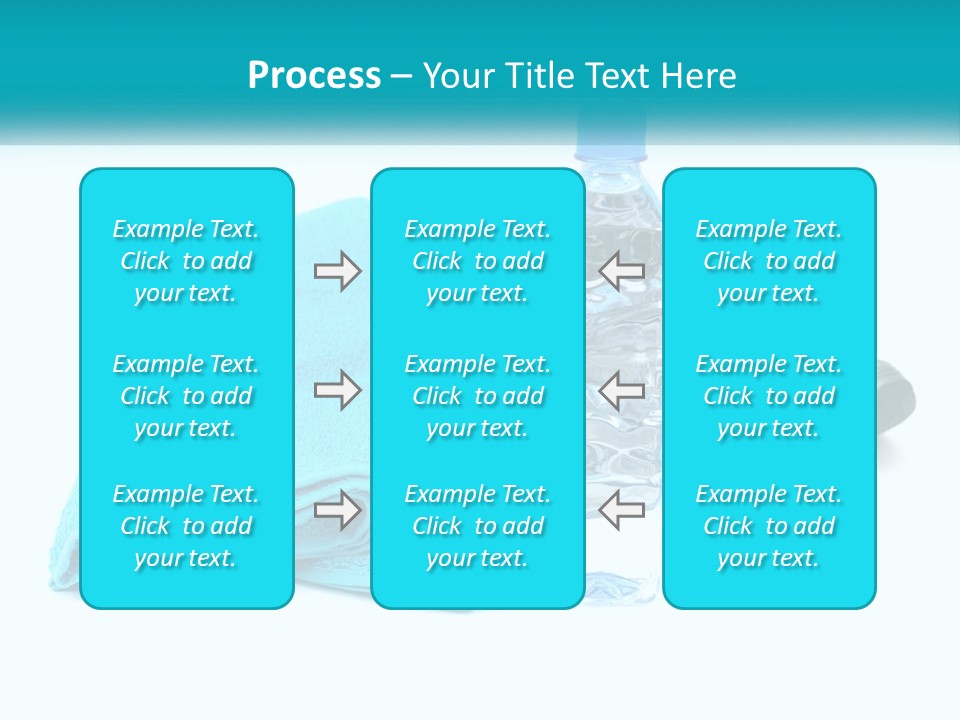 A Pair Of Running Shoes And A Water Bottle On A White Background PowerPoint Template