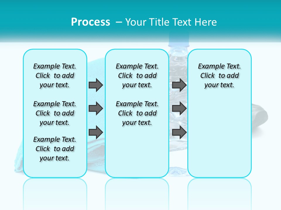 A Pair Of Running Shoes And A Water Bottle On A White Background PowerPoint Template
