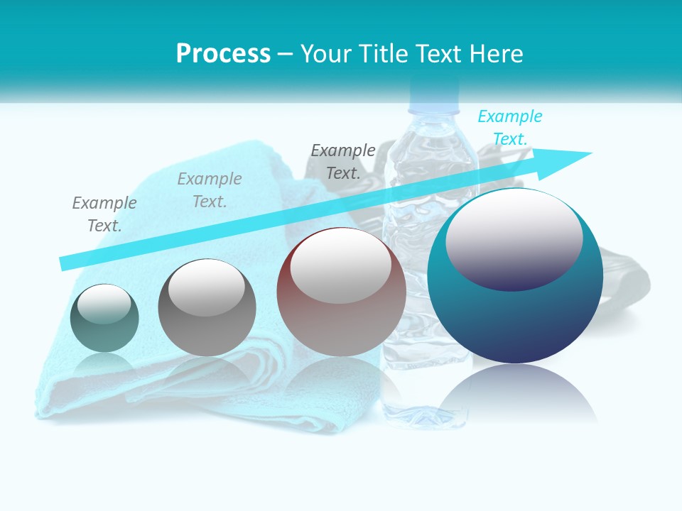 A Pair Of Running Shoes And A Water Bottle On A White Background PowerPoint Template