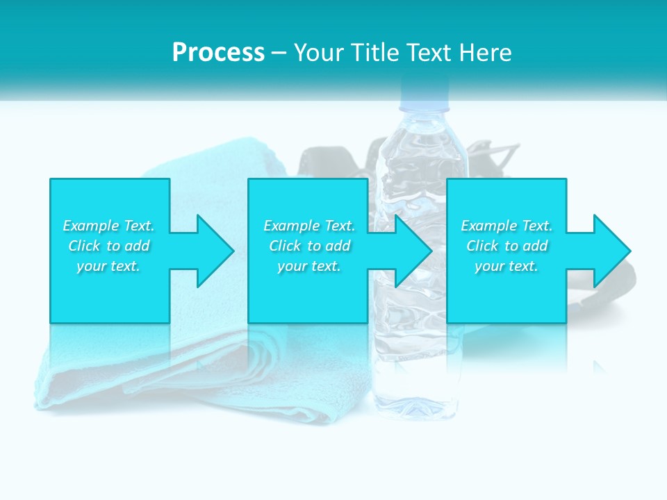 A Pair Of Running Shoes And A Water Bottle On A White Background PowerPoint Template