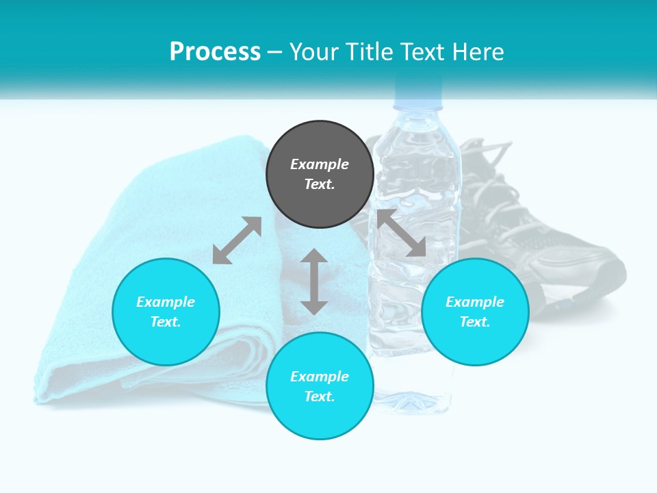 A Pair Of Running Shoes And A Water Bottle On A White Background PowerPoint Template