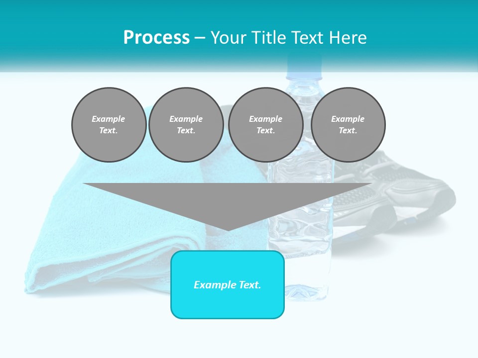 A Pair Of Running Shoes And A Water Bottle On A White Background PowerPoint Template