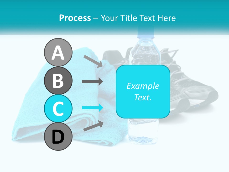 A Pair Of Running Shoes And A Water Bottle On A White Background PowerPoint Template