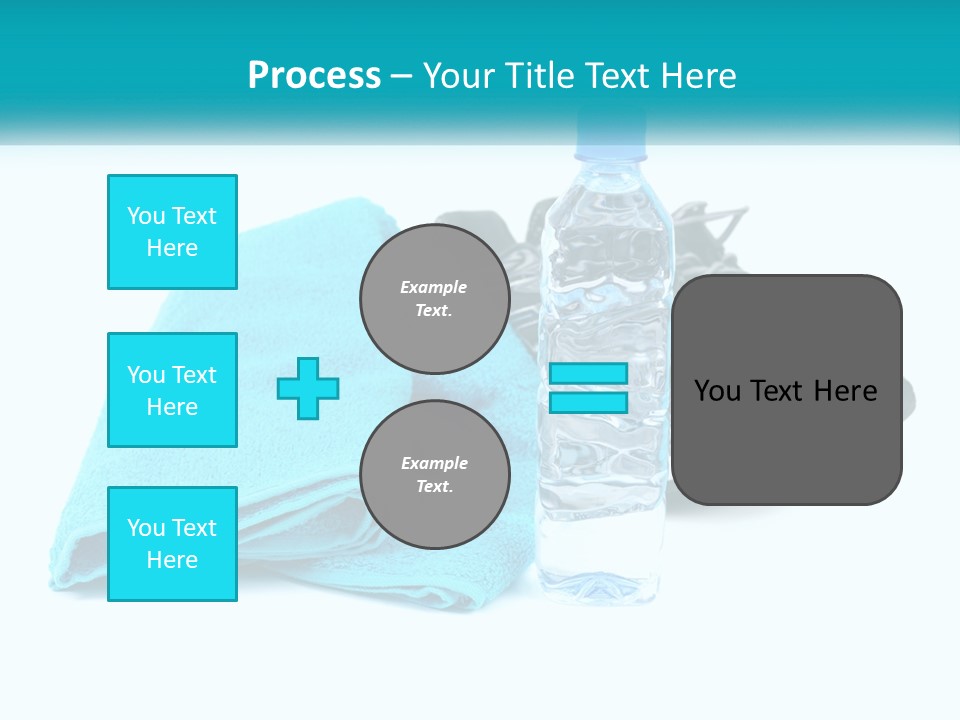A Pair Of Running Shoes And A Water Bottle On A White Background PowerPoint Template