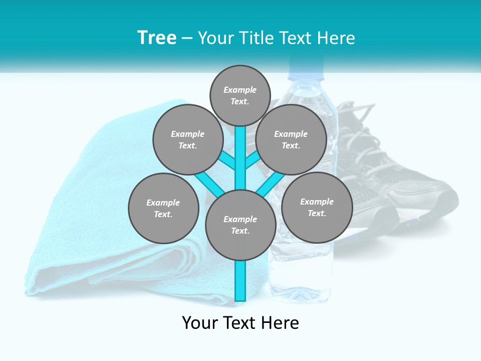 A Pair Of Running Shoes And A Water Bottle On A White Background PowerPoint Template