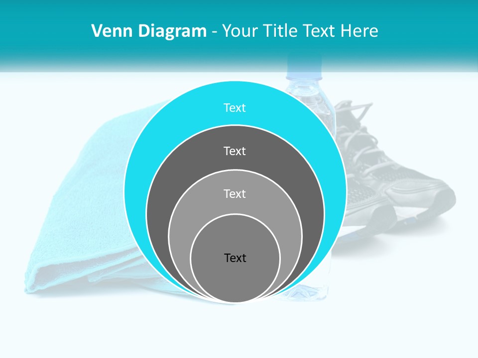 A Pair Of Running Shoes And A Water Bottle On A White Background PowerPoint Template