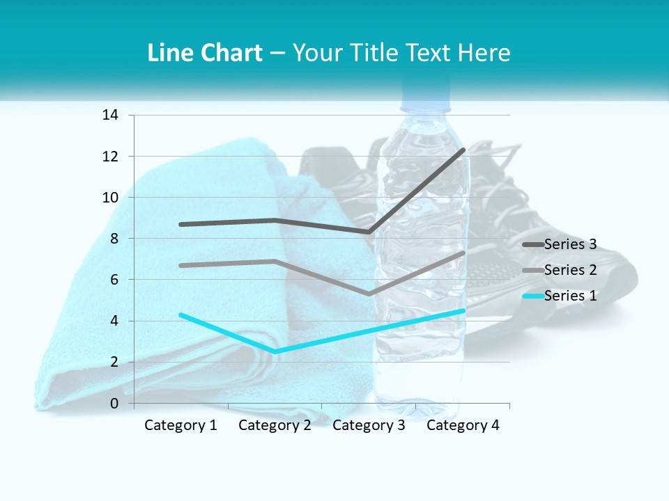 A Pair Of Running Shoes And A Water Bottle On A White Background PowerPoint Template