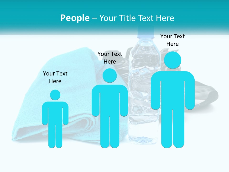 A Pair Of Running Shoes And A Water Bottle On A White Background PowerPoint Template