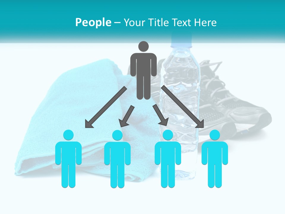 A Pair Of Running Shoes And A Water Bottle On A White Background PowerPoint Template