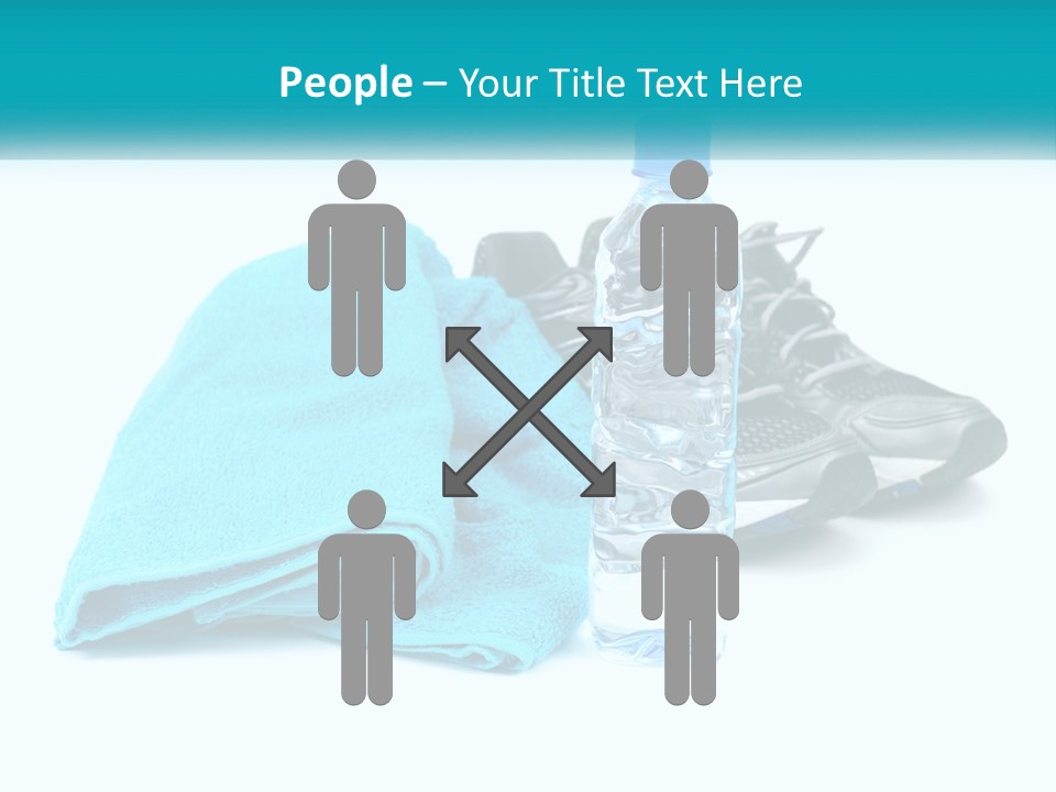 A Pair Of Running Shoes And A Water Bottle On A White Background PowerPoint Template