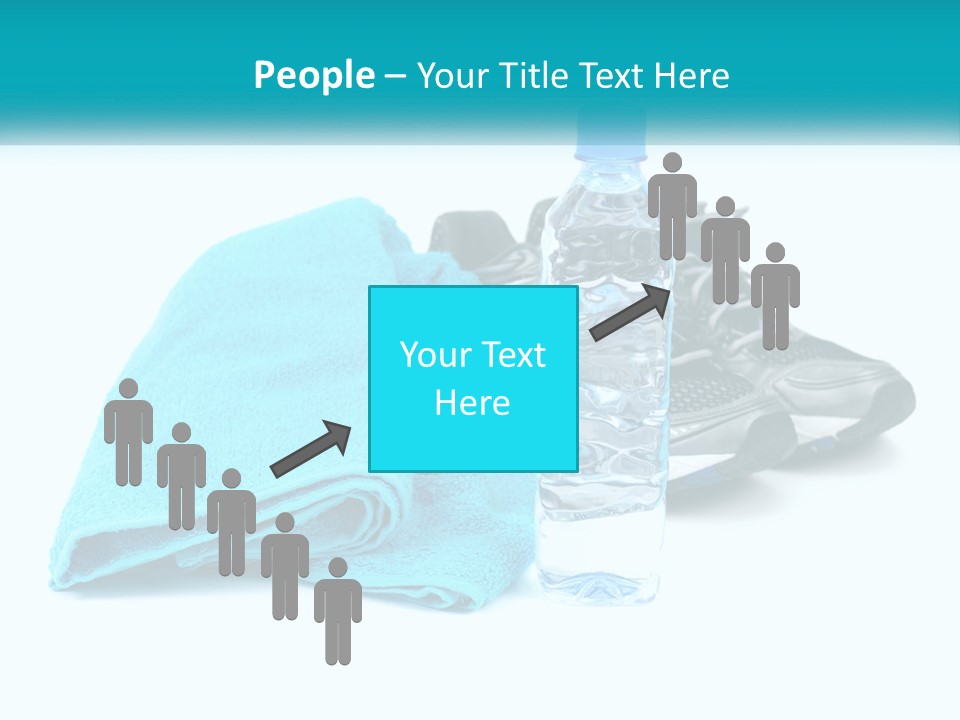 A Pair Of Running Shoes And A Water Bottle On A White Background PowerPoint Template