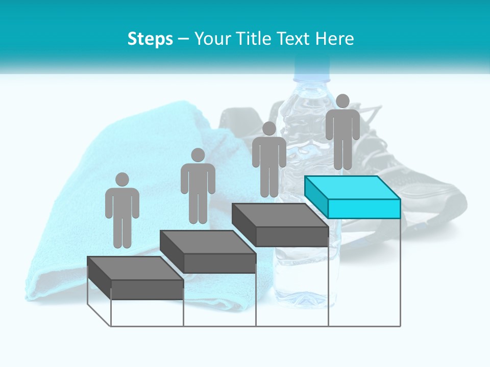 A Pair Of Running Shoes And A Water Bottle On A White Background PowerPoint Template