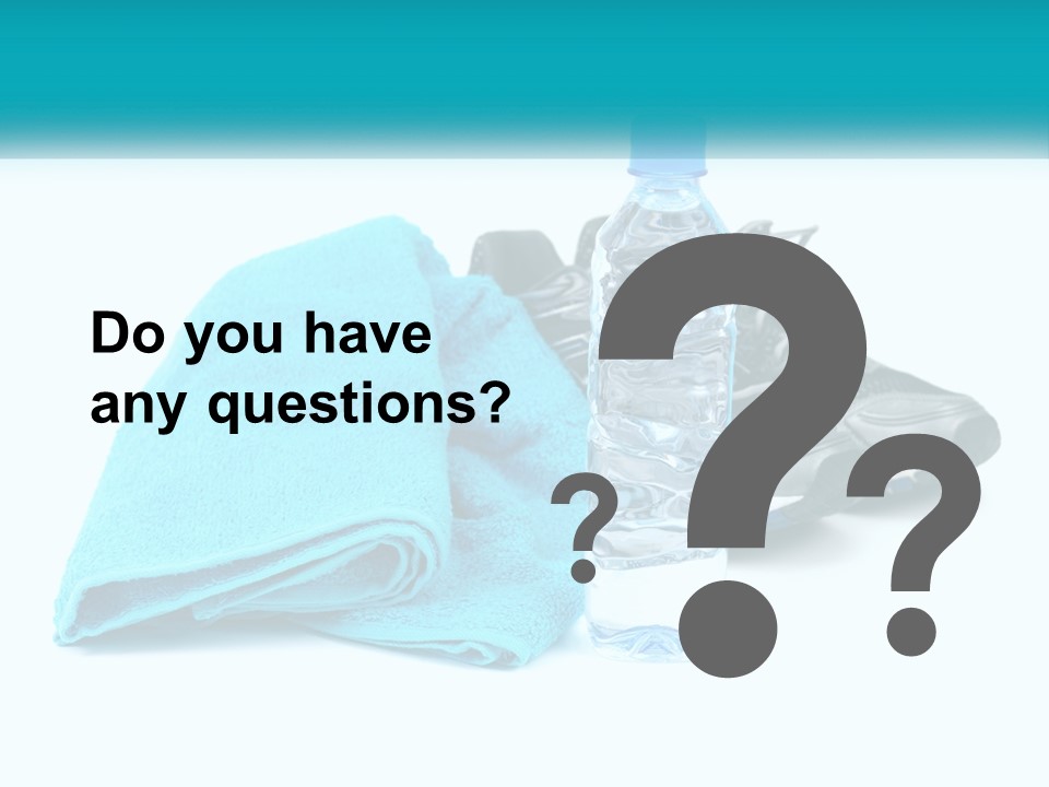 A Pair Of Running Shoes And A Water Bottle On A White Background PowerPoint Template