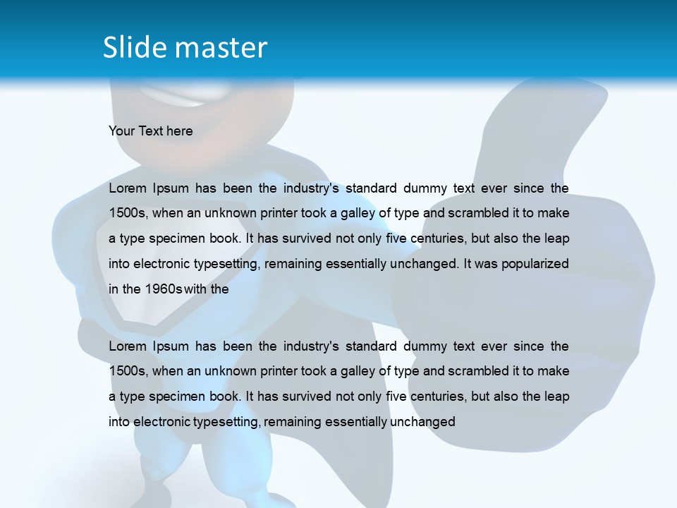 A Cartoon Character Giving A Thumbs Up PowerPoint Template