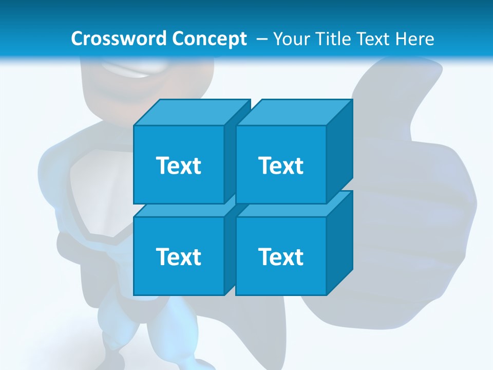 A Cartoon Character Giving A Thumbs Up PowerPoint Template