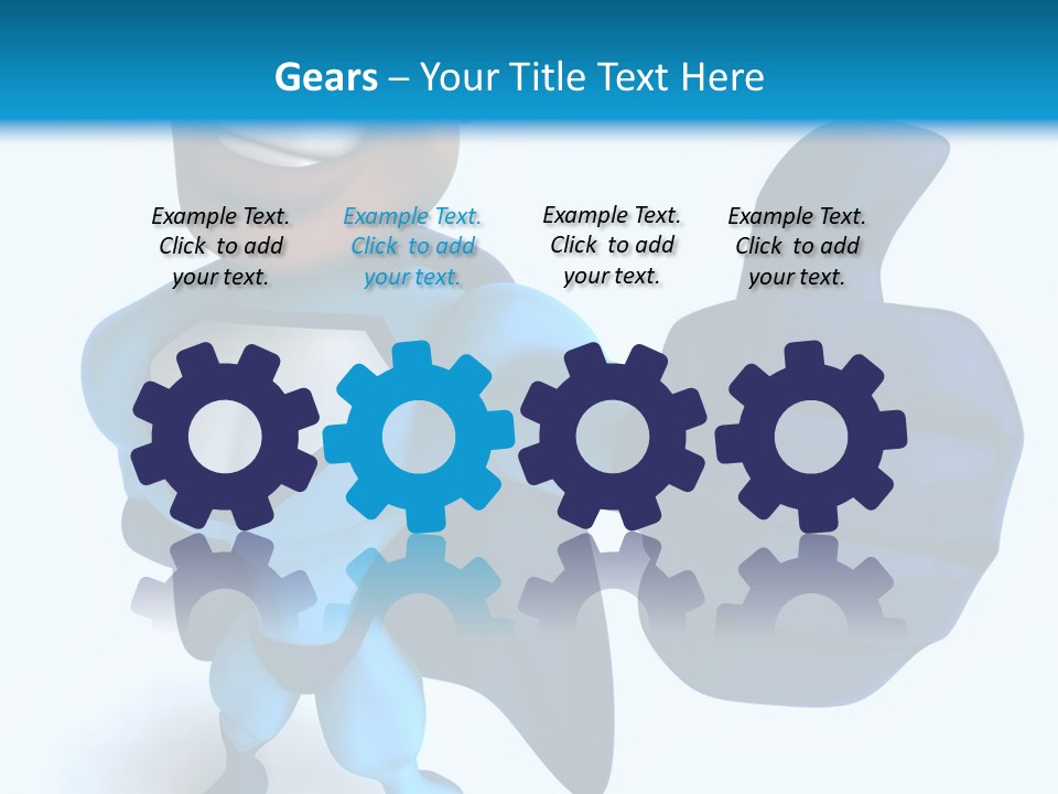 A Cartoon Character Giving A Thumbs Up PowerPoint Template