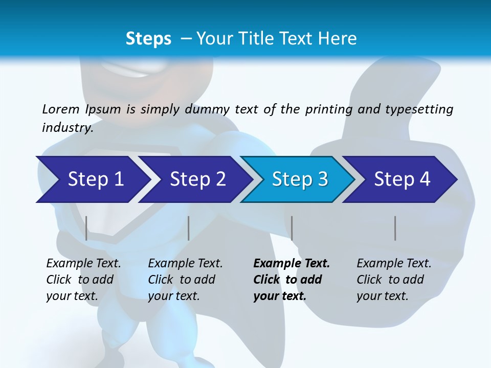 A Cartoon Character Giving A Thumbs Up PowerPoint Template