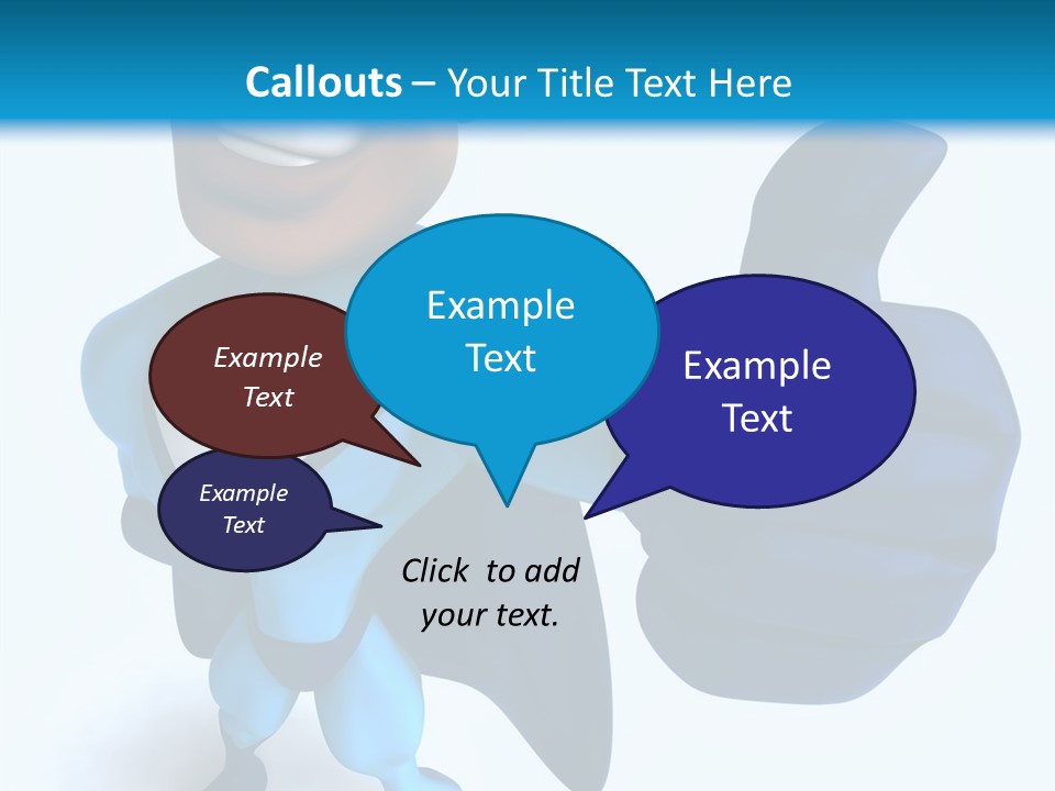 A Cartoon Character Giving A Thumbs Up PowerPoint Template