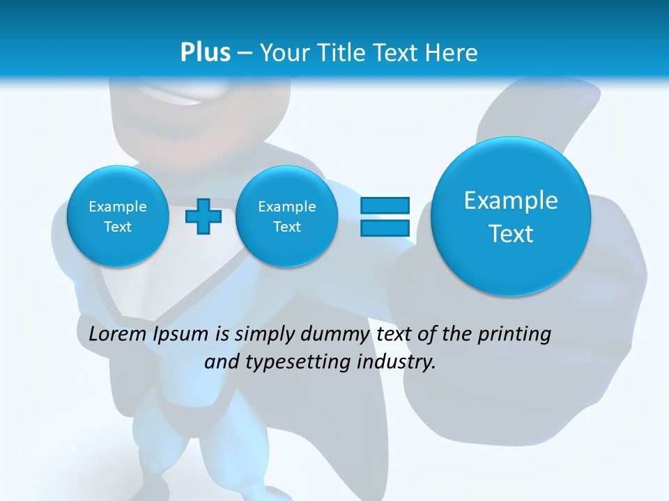 A Cartoon Character Giving A Thumbs Up PowerPoint Template