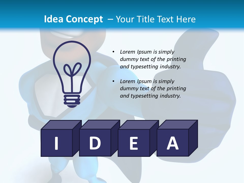 A Cartoon Character Giving A Thumbs Up PowerPoint Template