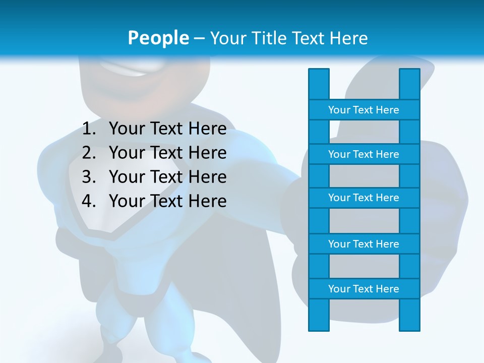 A Cartoon Character Giving A Thumbs Up PowerPoint Template