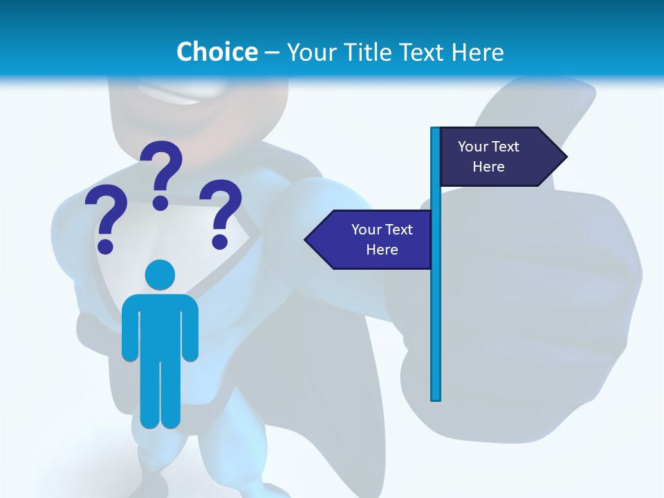 A Cartoon Character Giving A Thumbs Up PowerPoint Template