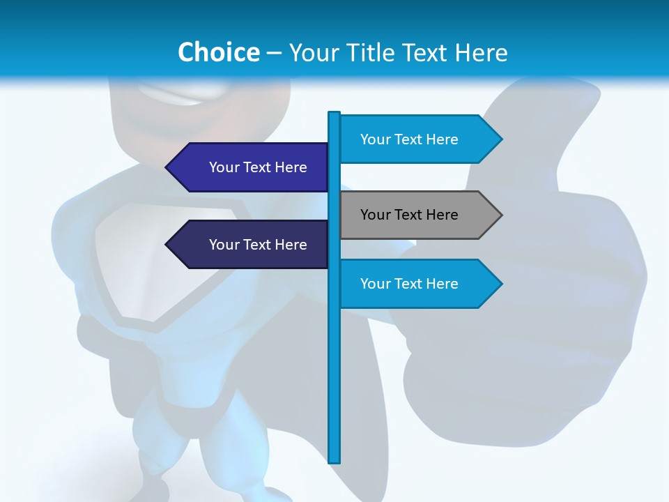 A Cartoon Character Giving A Thumbs Up PowerPoint Template
