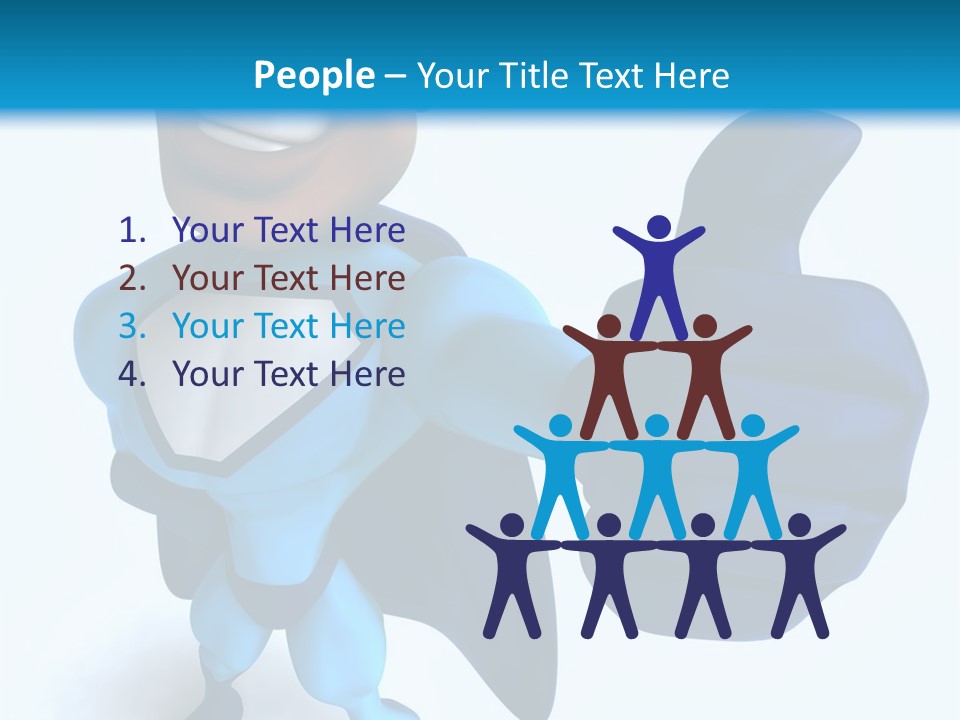 A Cartoon Character Giving A Thumbs Up PowerPoint Template