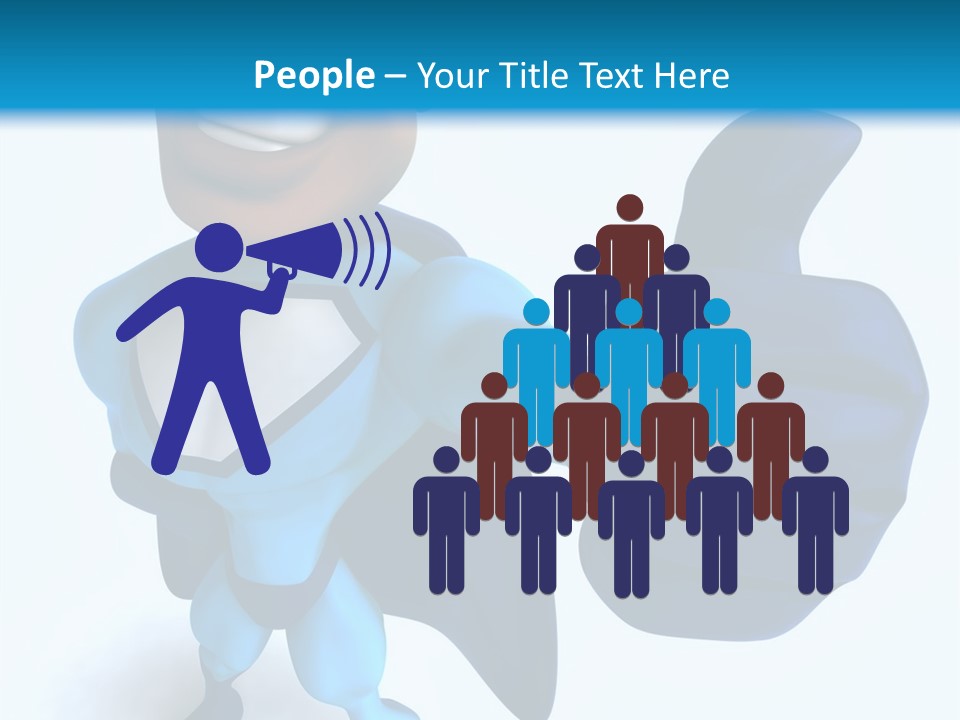 A Cartoon Character Giving A Thumbs Up PowerPoint Template