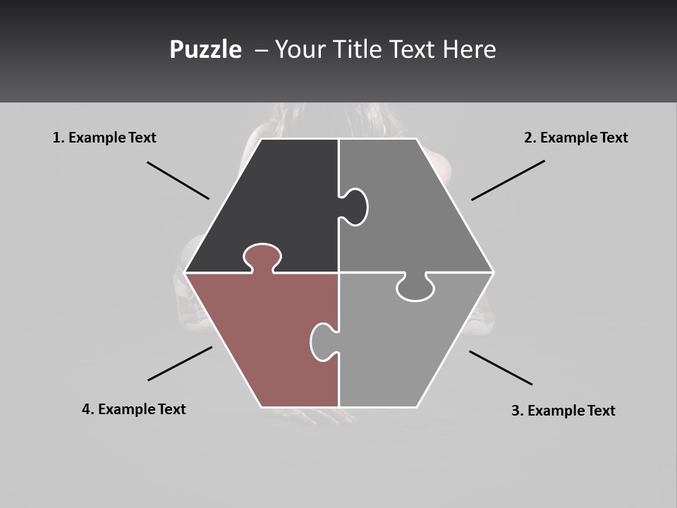 A Woman Doing Push Ups In The Dark PowerPoint Template