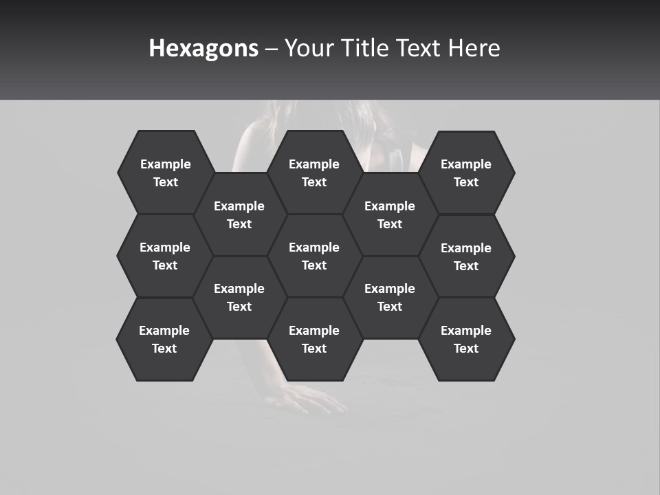 A Woman Doing Push Ups In The Dark PowerPoint Template