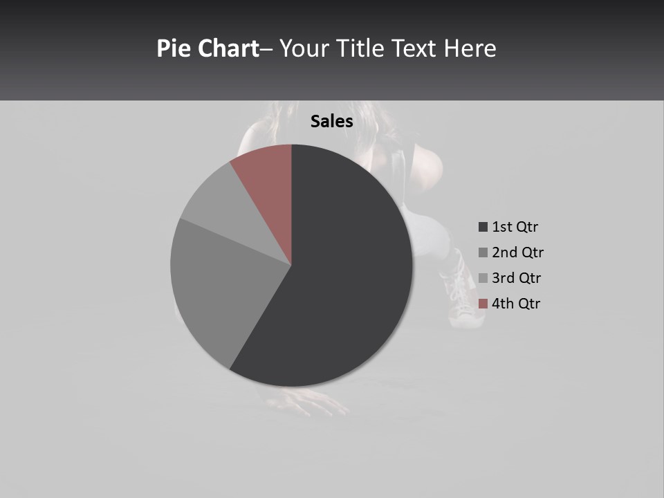 A Woman Doing Push Ups In The Dark PowerPoint Template