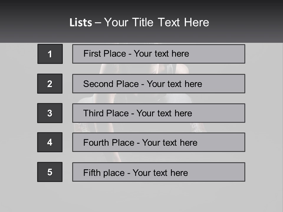 A Woman Doing Push Ups In The Dark PowerPoint Template