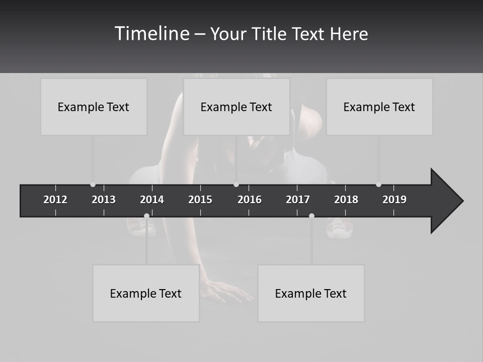 A Woman Doing Push Ups In The Dark PowerPoint Template