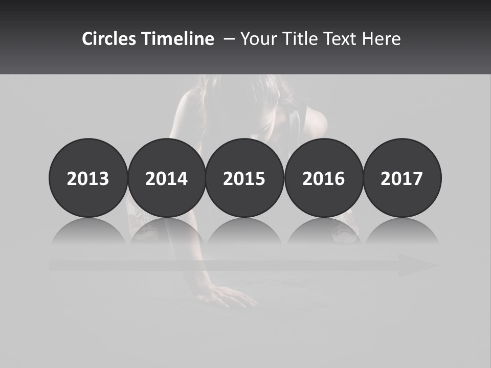 A Woman Doing Push Ups In The Dark PowerPoint Template