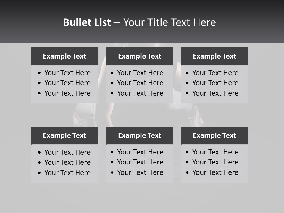 A Woman Doing Push Ups In The Dark PowerPoint Template