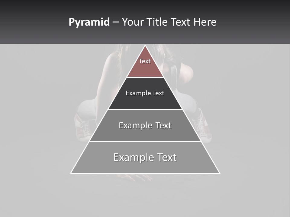 A Woman Doing Push Ups In The Dark PowerPoint Template