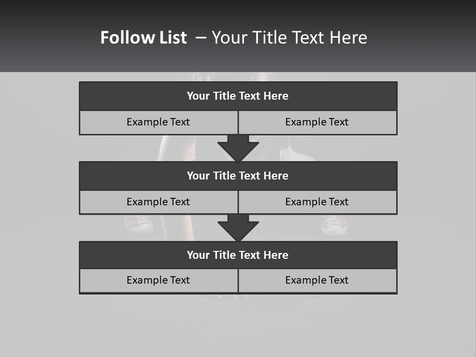 A Woman Doing Push Ups In The Dark PowerPoint Template