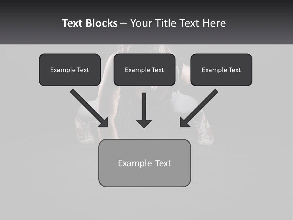 A Woman Doing Push Ups In The Dark PowerPoint Template