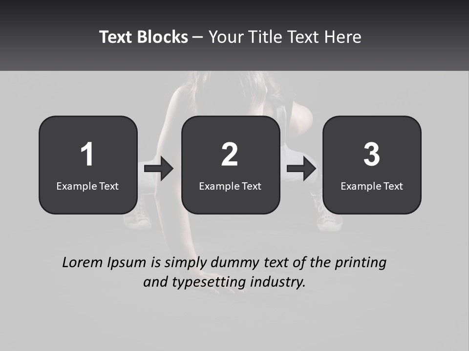 A Woman Doing Push Ups In The Dark PowerPoint Template