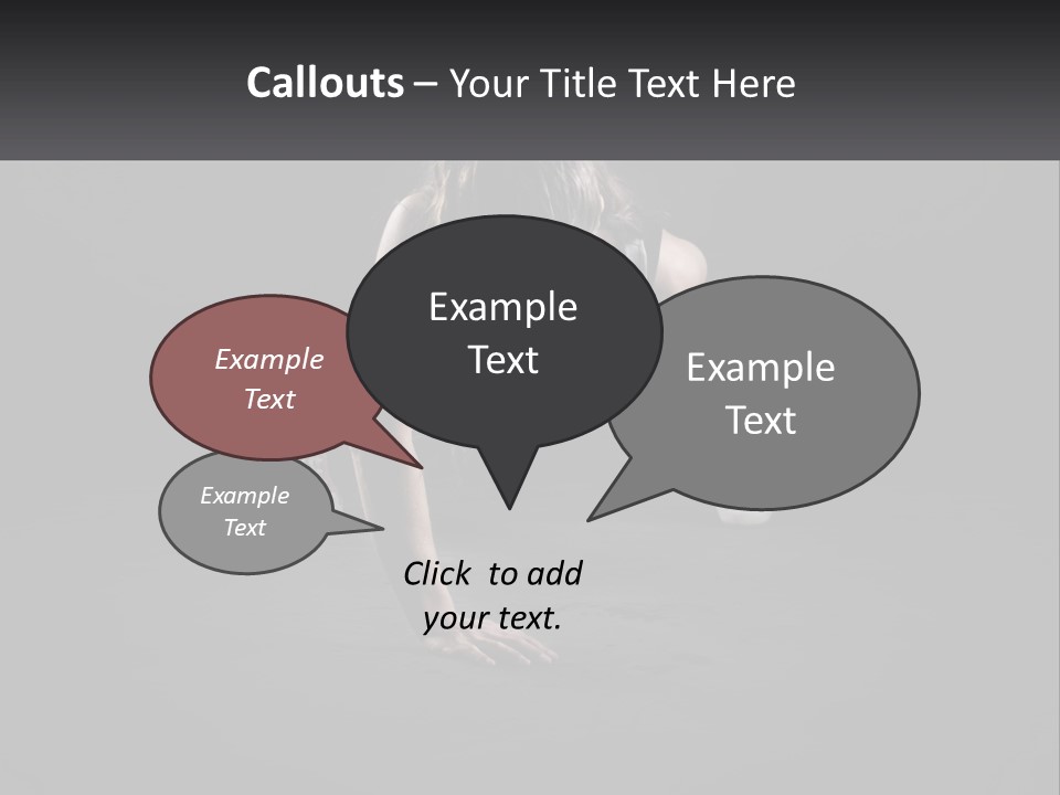 A Woman Doing Push Ups In The Dark PowerPoint Template