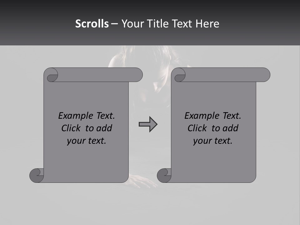 A Woman Doing Push Ups In The Dark PowerPoint Template